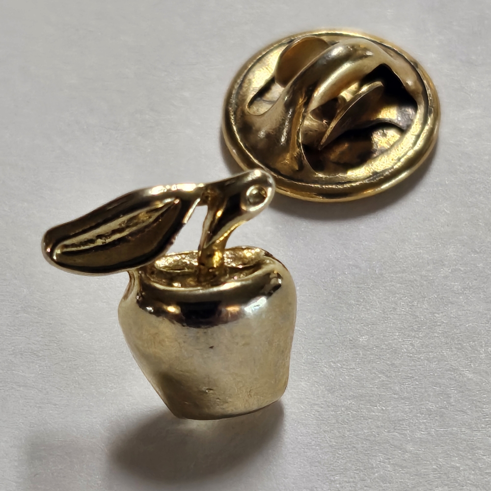 Gold Apple Lapel Pin